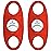 roygra Cigar Cutter Set (2 Pack), Guillotine Double Blade, Cigar Accessories for Men, Stainless Steel Smoking Accessories Tool, Portable Sharp Clean Cut - Red