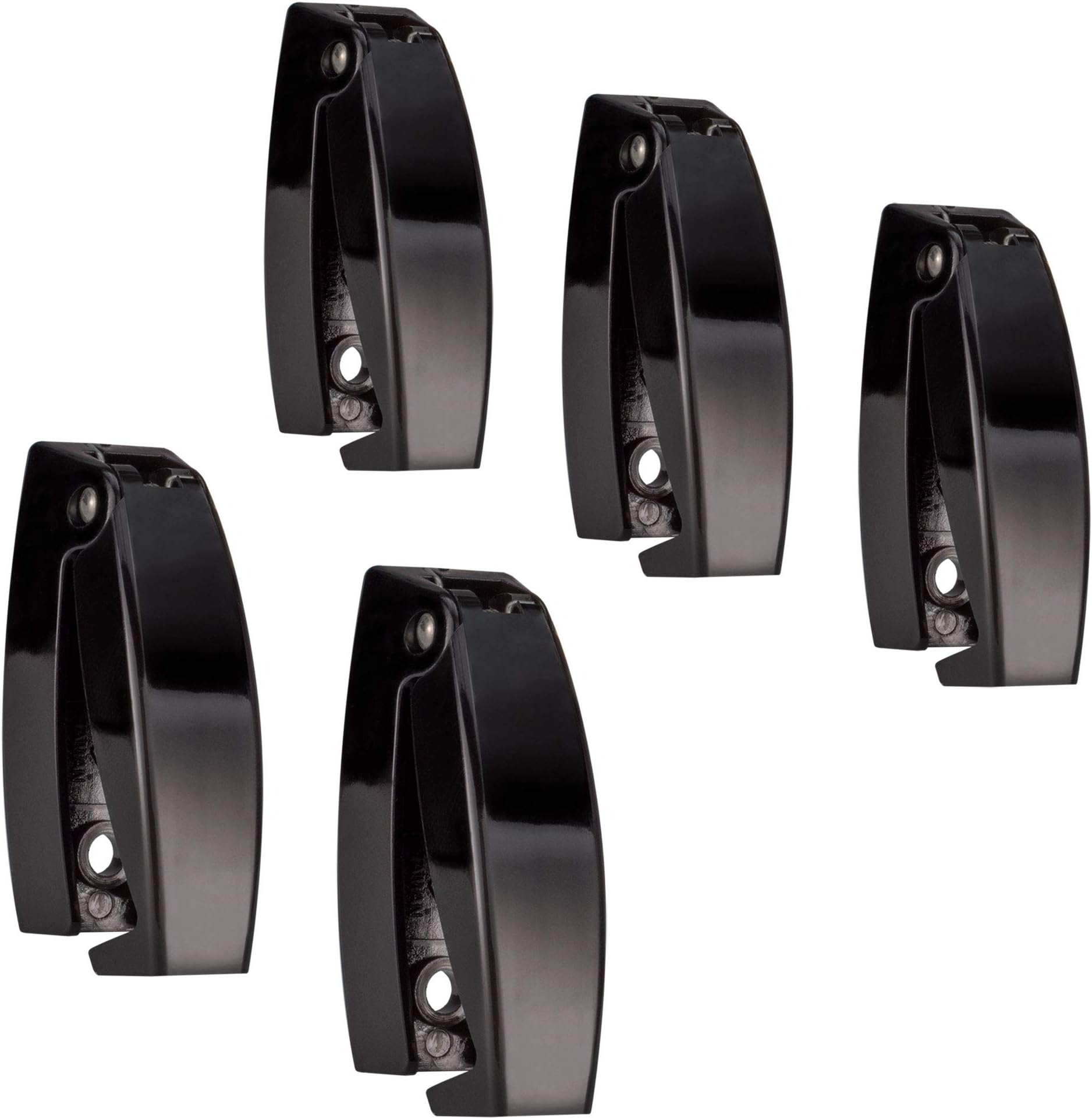 Black RV Rounded Baggage Door Catch Latch Compartment Hardware Clips | Latches 16343-23 (5 Pack)