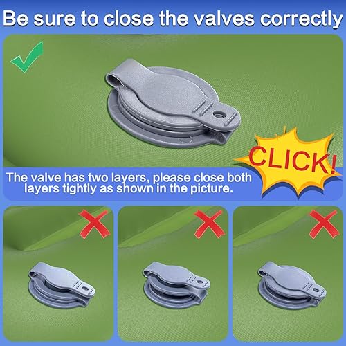 Miniatura 4 de Colchoneta de dormir doble para campamento, extra gruesa de 5 pulgadas, autoinflable para 2 personas, con bomba de pie integrada, alfombrilla