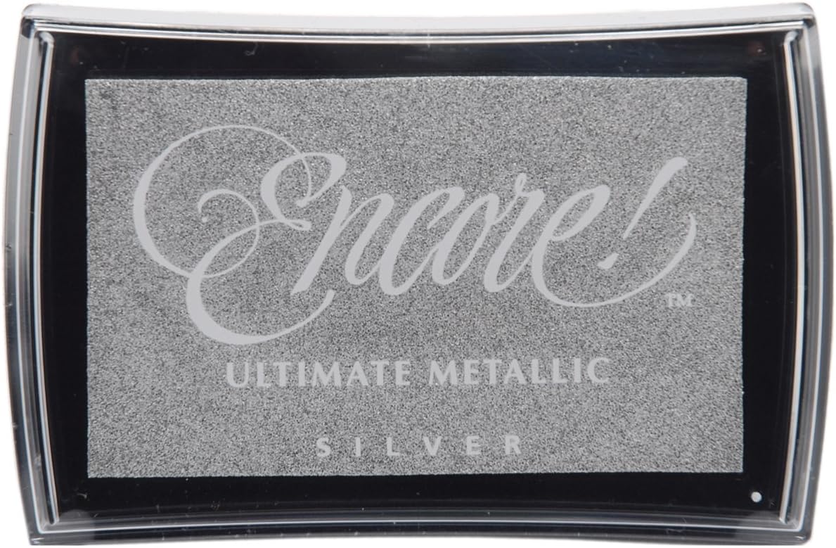Tsukineko Ultimate Metallic Ink Pad, OSFA, Silver