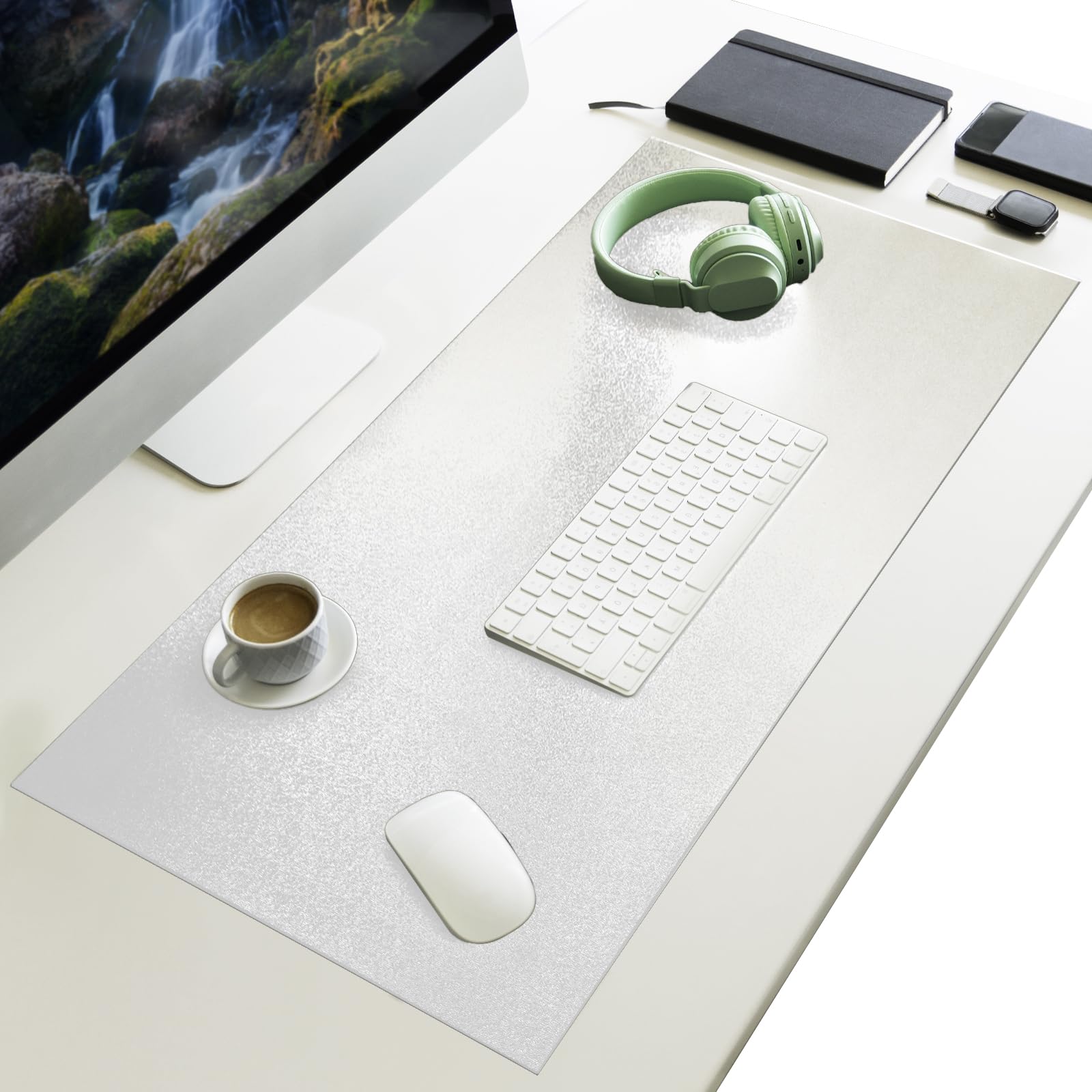 Floordirekt Desk Mat, Non-Slip Desk Pad for Children & Adults, Office & School (Transparent, 30 x 60 cm)