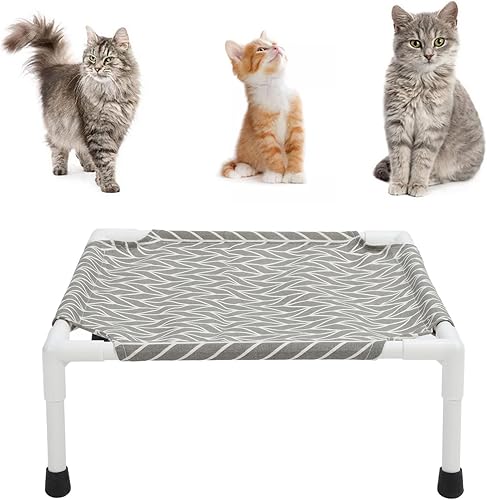 Miniatura 1 de Cama elevada para perro, cuna elevada refrescante para mascotas, almohadilla desmontable transpirable para gatos con patas antideslizantes para