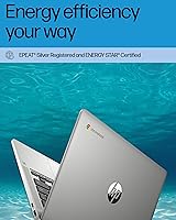 Vista 10 de HP Laptop Chromebook 14, Intel Celeron N4120, 4 GB de RAM, 64 GB eMMC, pantalla HD de 14 pulgadas, Chrome OS, diseño delgado, gráficos 4K, batería