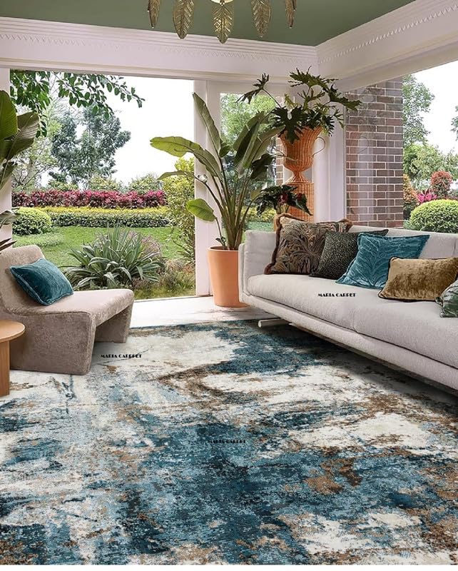 Image of Luxury Turkish Textured Rectangular Carpet - Soft, Elegant & Durable Area Rugs for Home & Office.Size 8X11Feet (240x335 cm) Aprrox