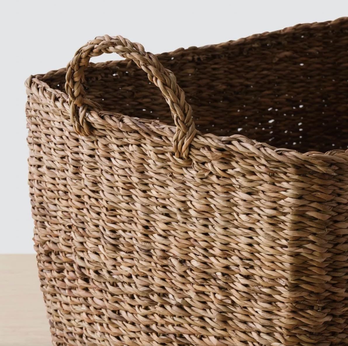 Rectangle Storage Baskets with Hogla Leaf Material
