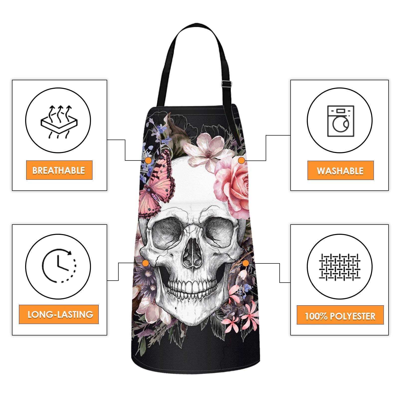 Britimes Kochschürze, wasserdicht, Kochschürze, Kochschürze, Kochschürze, Kochschürze, Kochschürze, Kochschürze, Kochschürze, Gartenarbeit, für Damen und Herren, mit Taschen, 81,3
