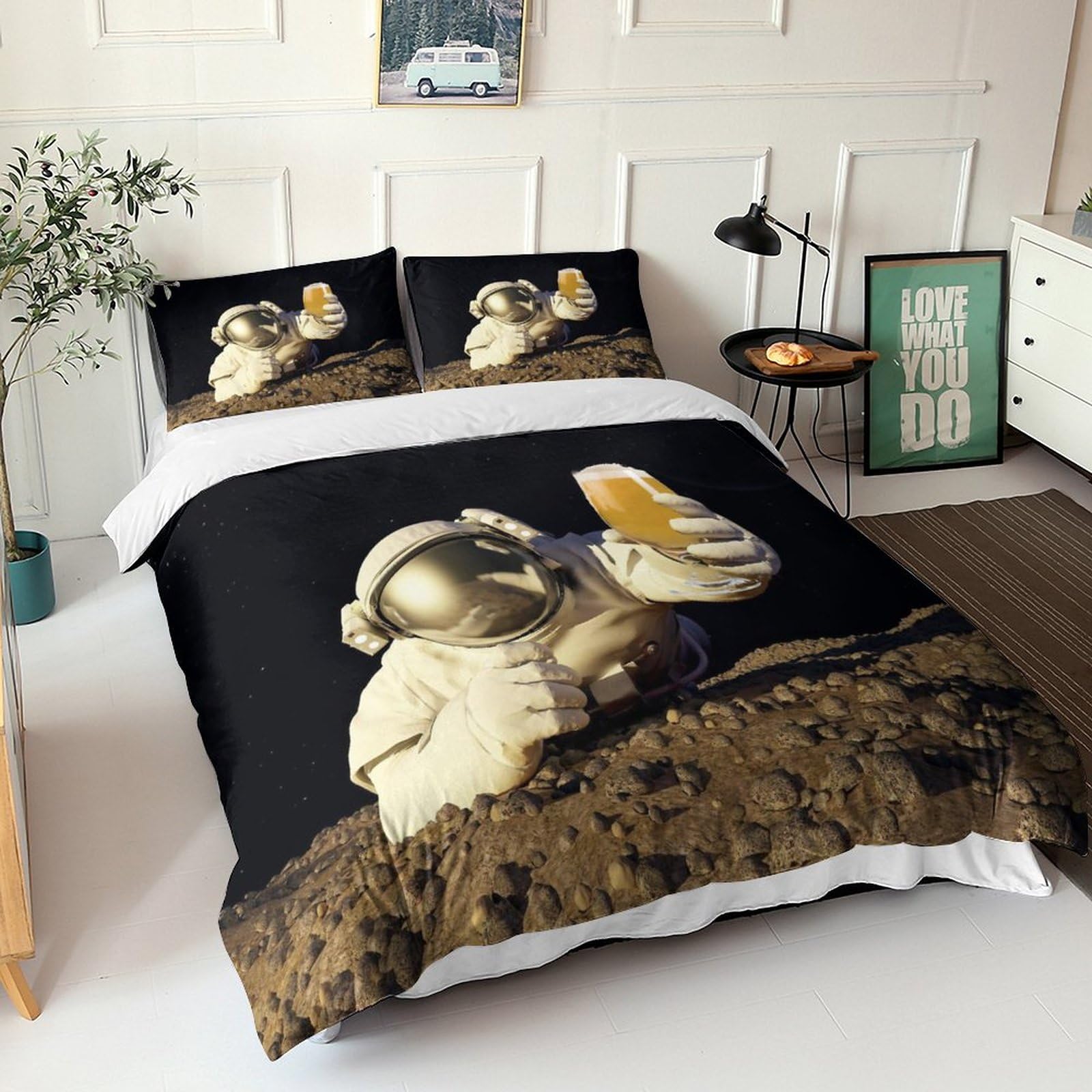 Parure de lit avec fermeture motif espace le cadeau idéal pour ados