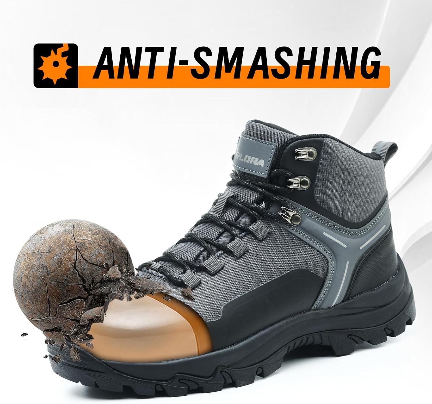 Waterproof Steel Toe Boots for Men Wide Width Slip Resistant Work Shoes Lightweight Non Slip Safety Sneakers Construction Composite Toe Working Footwear - Image 4