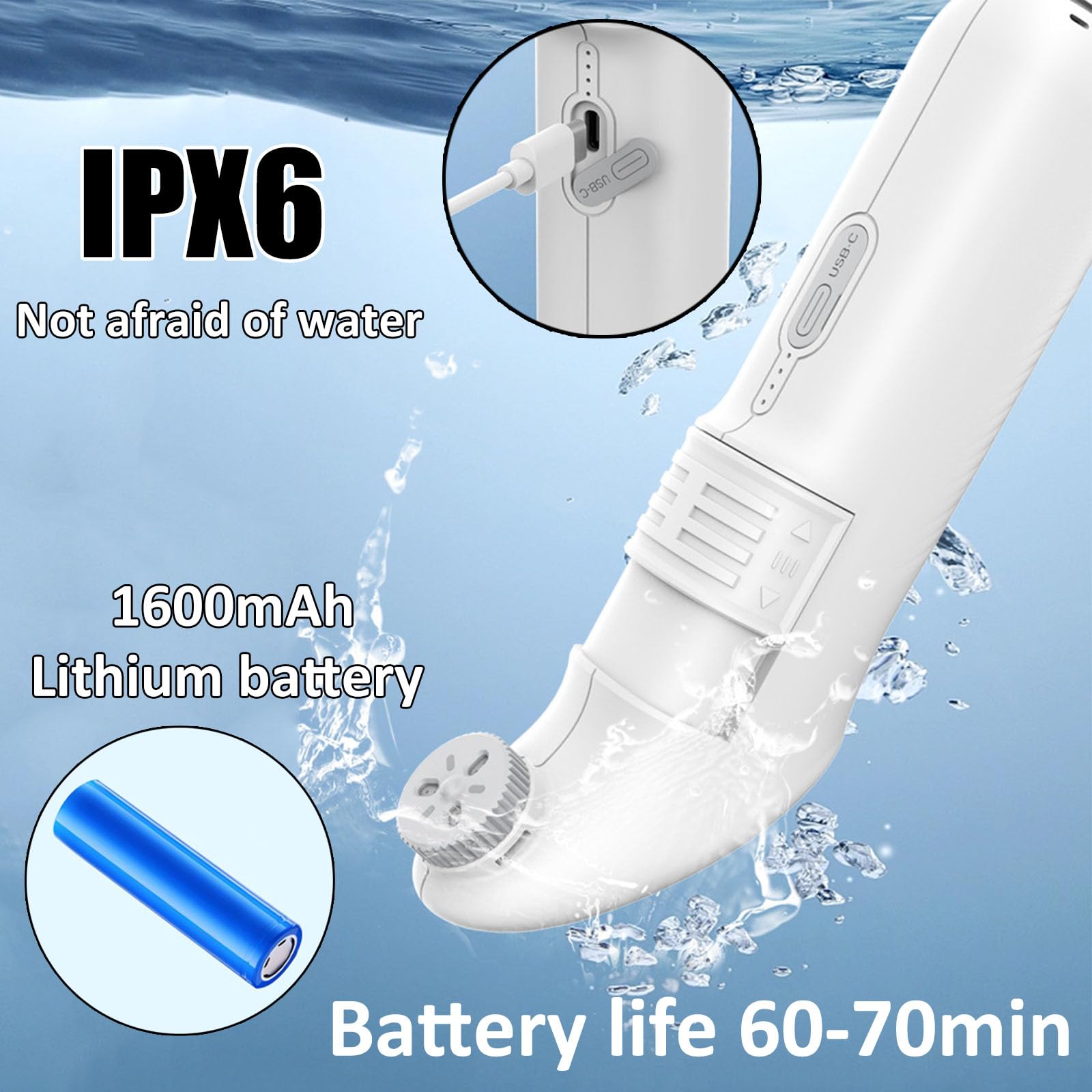 Przenośny bidet podróżny do użytku na zewnątrz,kemping,podróżny, akumulatorowy bidet podróżny,70 minut użytkowania,ręczny bidet natryskowy dla kobiet, mężczyzn i dzieci