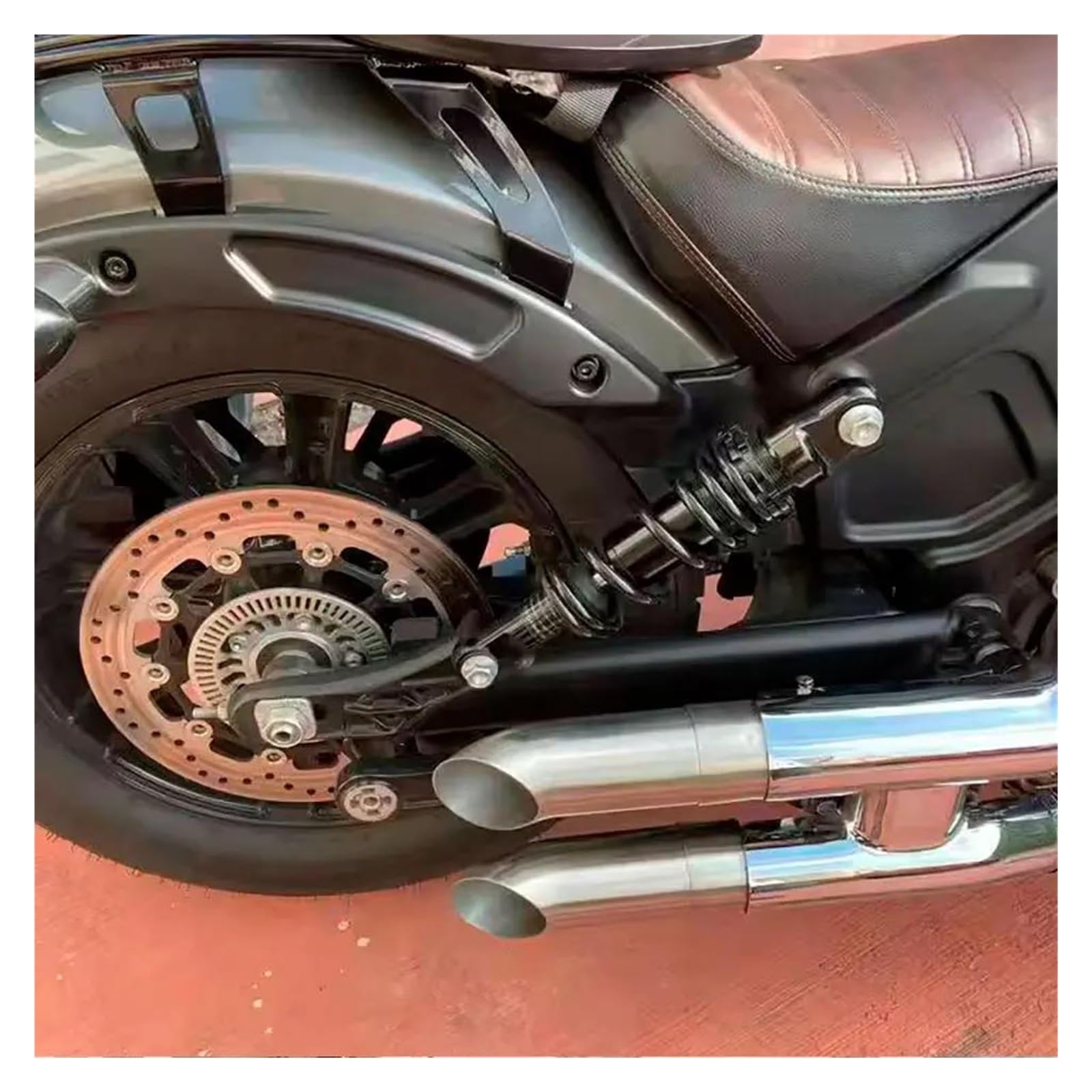 Terminale Scarico Moto PER Indian PER Scout PER Bobber PER Sixty 2015-2024 Silenziatore Di Scarico Corto Per Moto Slip-On Con DB Killer Scarico Moto Slip On(A)