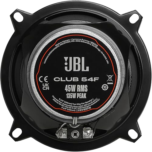 Miniatura 3 de JBL Club 54F - Altavoz de coche bidireccional de 5-14" (130mm), 45W RMS, pico de 135W, sensibilidad ( 2.83 V) 91dB, respuesta de frecuencia 75Hz -