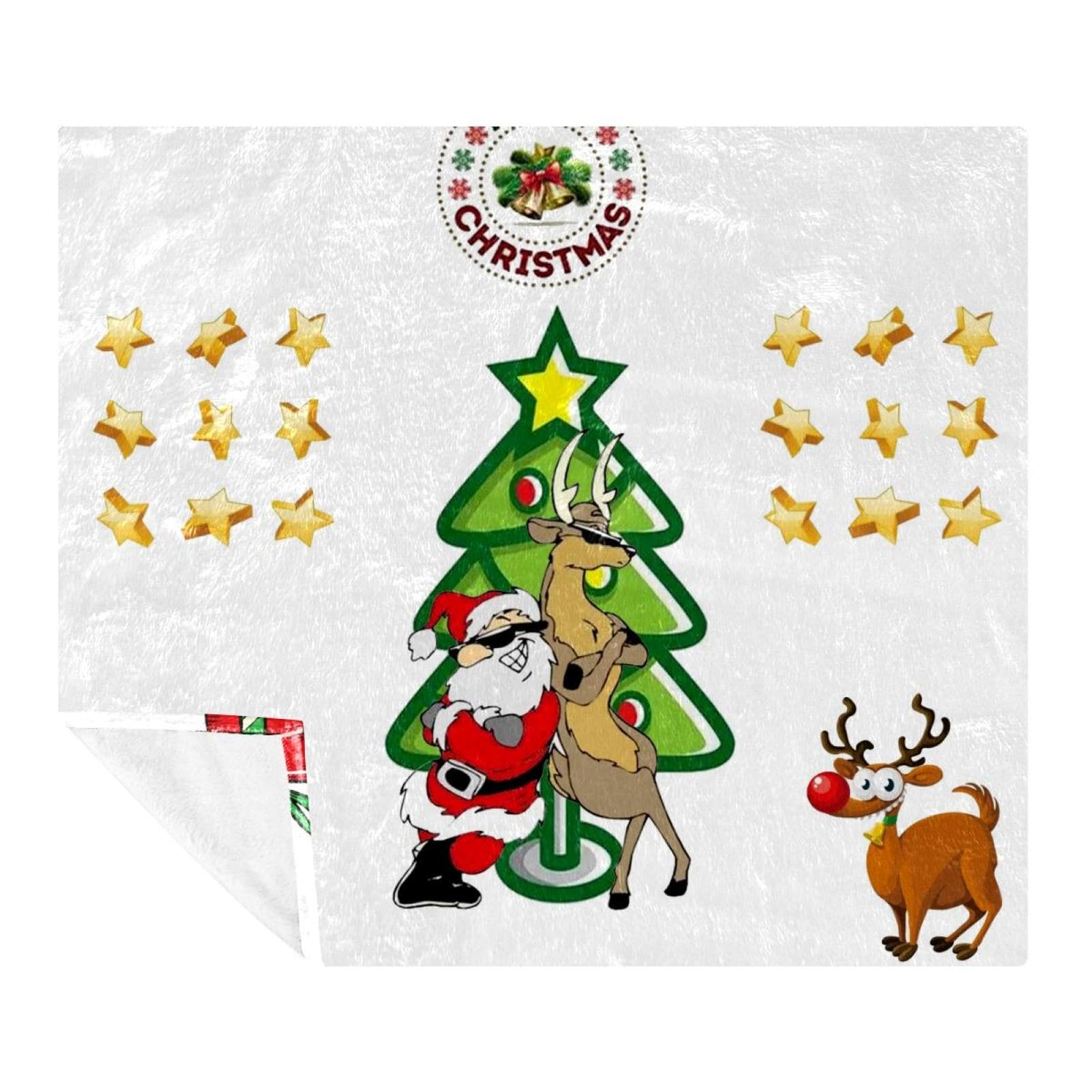 Couverture polaire microfibre Noël pour cocooning au salon et lit d'enfant