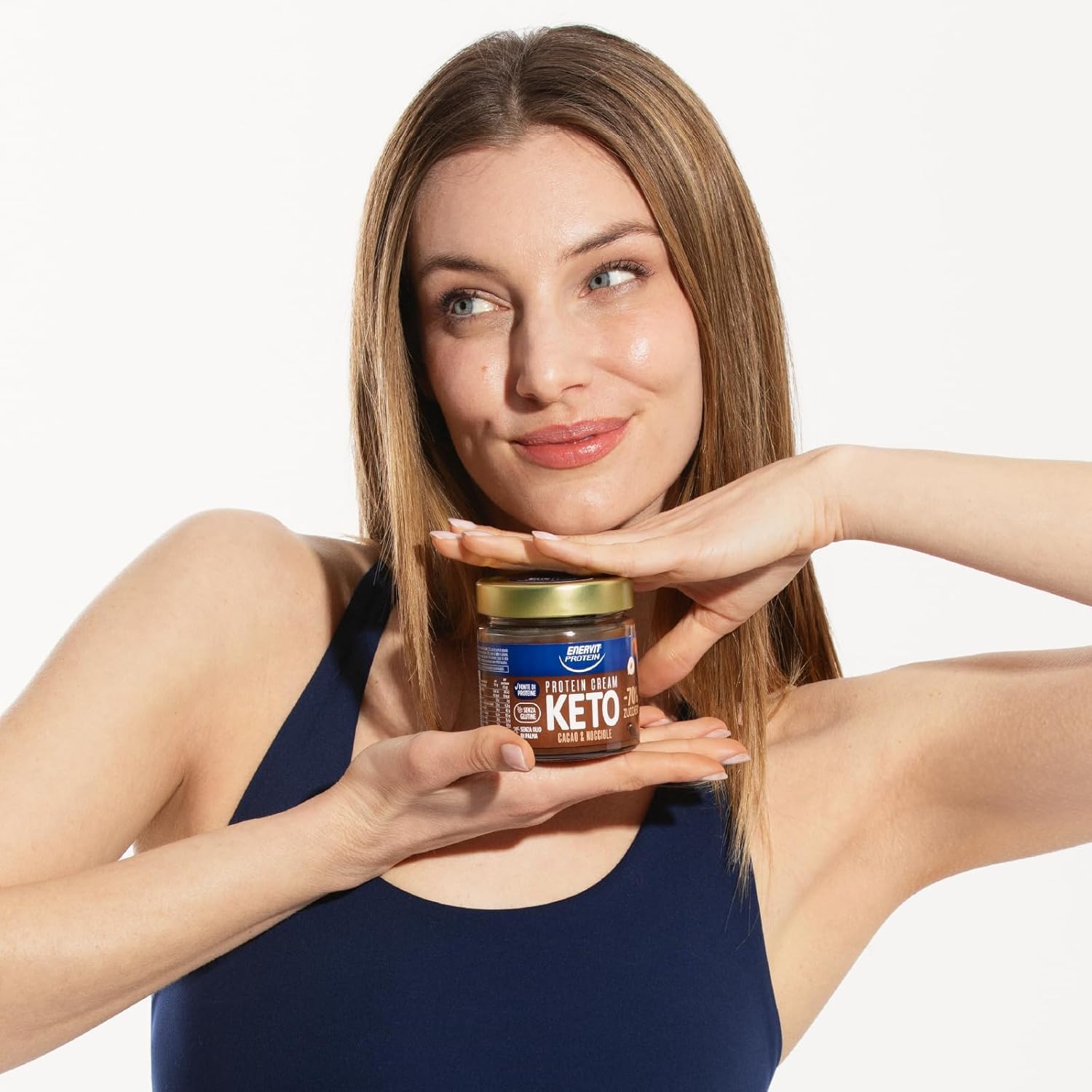 Italian Gourmet Protein Cream Keto crema proteica Nuss-Kakao 12 x 180g | Ridotto contenuto di zuccheri, senza glutine, palmölfrei, spalmabile per, Gesamtnettogewicht 2,16 kg + Kostenlos Polpa 400g