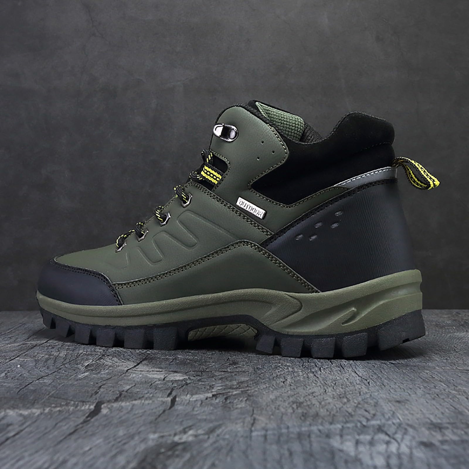 Chaussures de marche d'extérieur décontractées à lacets pour homme, chaussures de randonnée à semelle robuste pour trekking, camping et voyage