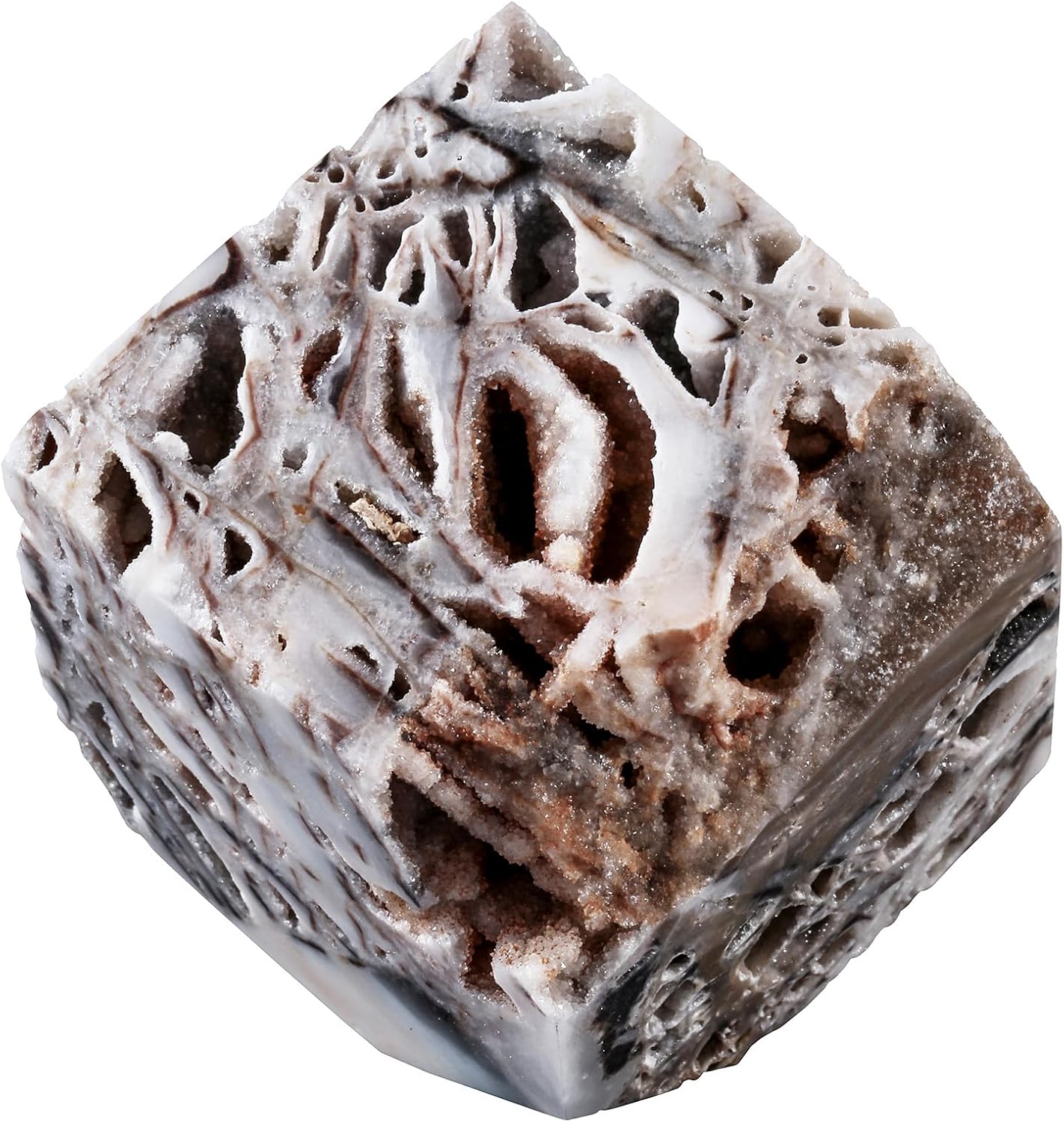 rockcloud Natural Sphalerite Crystal Cube, Healing Geode Quartz Reiki Mineral Specimen Aromatherapy Essential Oil Diffuser for Home Office Decor