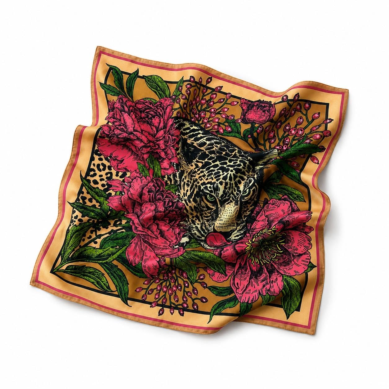 Reema unisex Prints Fancy Digital Silk Satin Tiger Bandana (Multicolor-50X50Cm)-image-13
