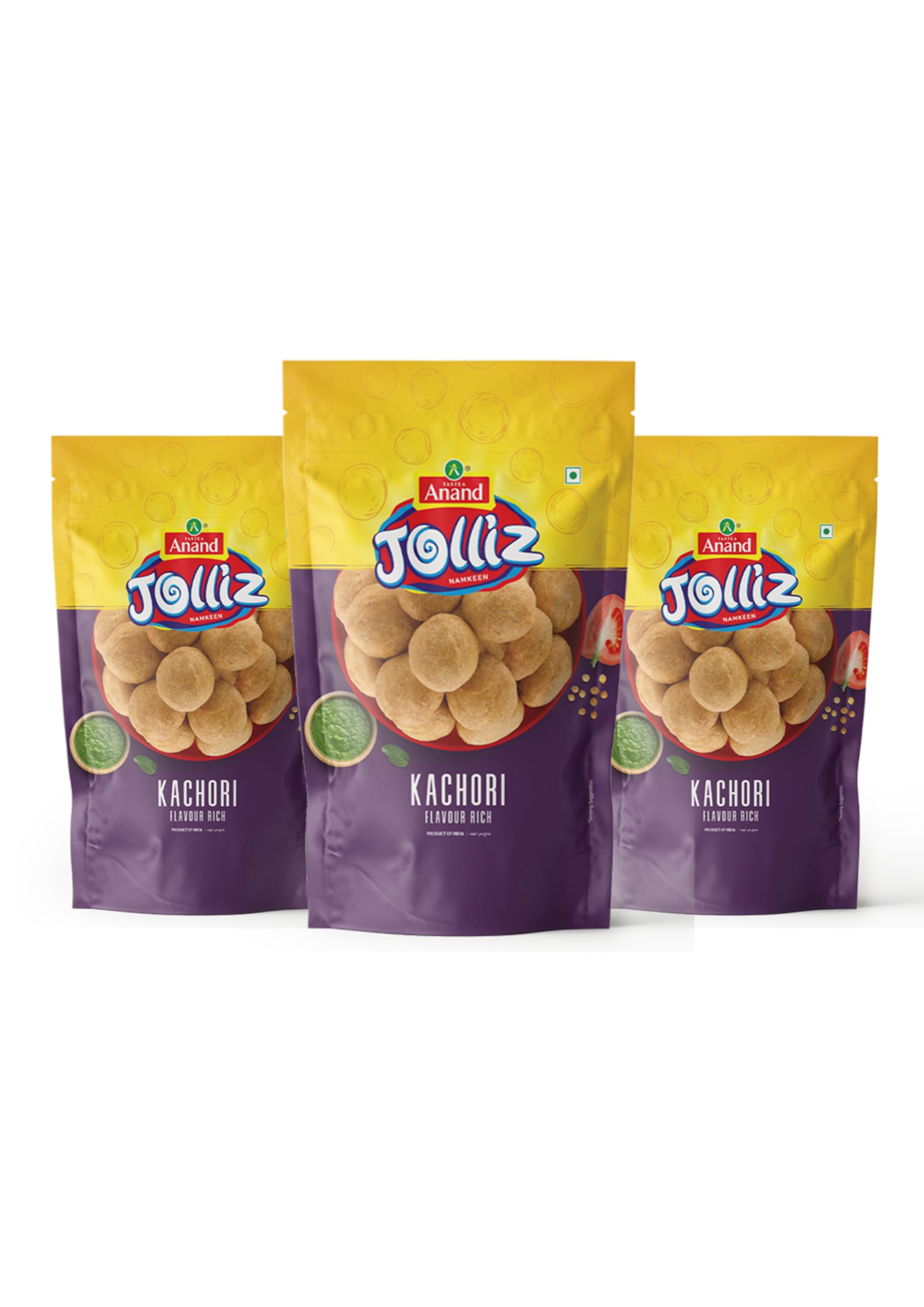 TASTEA Anand Jolliz Kachori | Crispy and Crunchy | Fresh Gujarati Namkeen | | Ready to Eat Indian Snacks | Savory Snack | 400 gm | Pack of 1