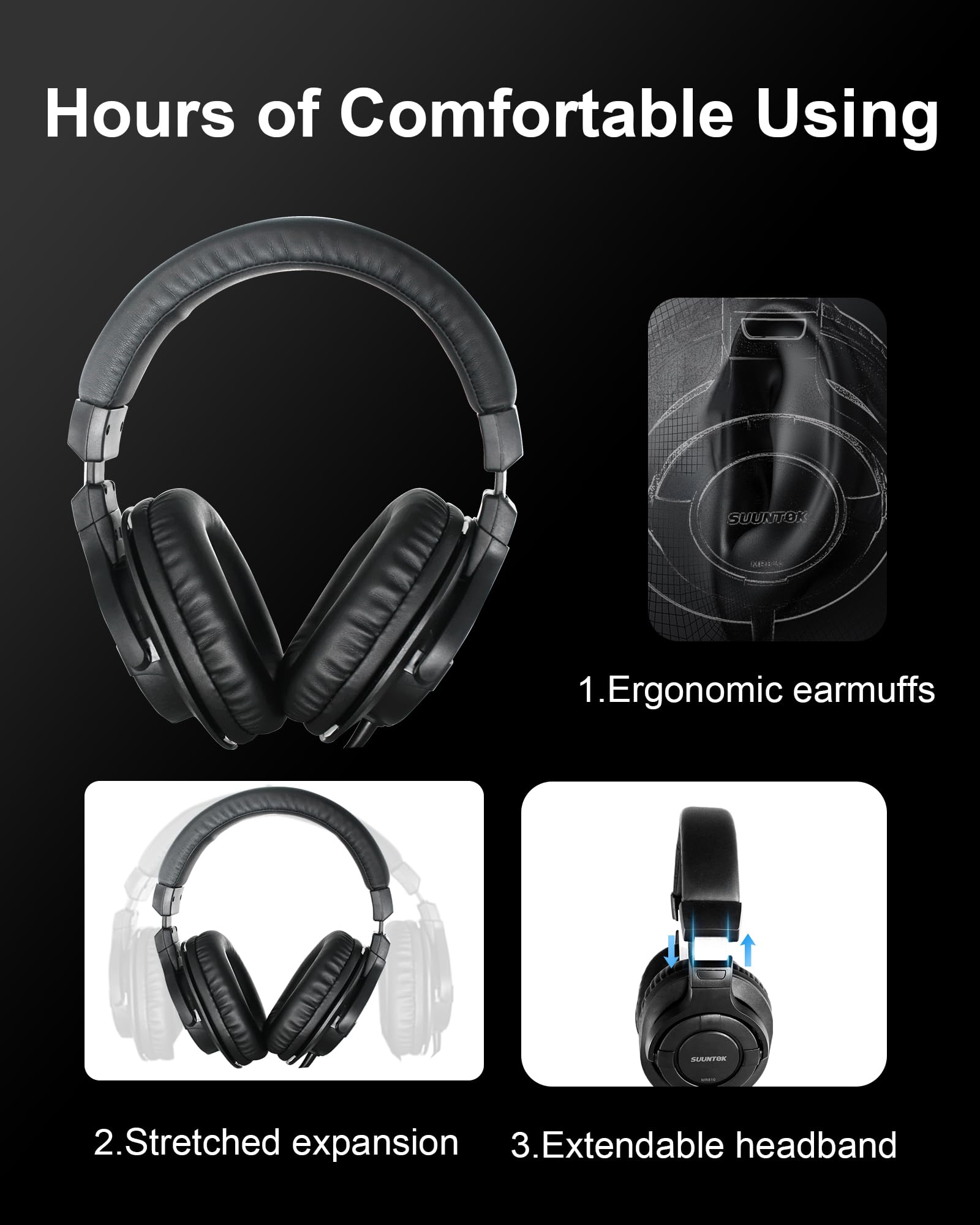 SUUNTOK Over Ear Wired Headphones MR810 - Image 4