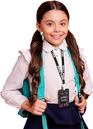 Miniatura 4 de Tatuo Juego de 16 cordones para pases de pasillo, pases de tarjeta, pases verticales para baño, baño, regalo irrompible para profesores, enfermeras,