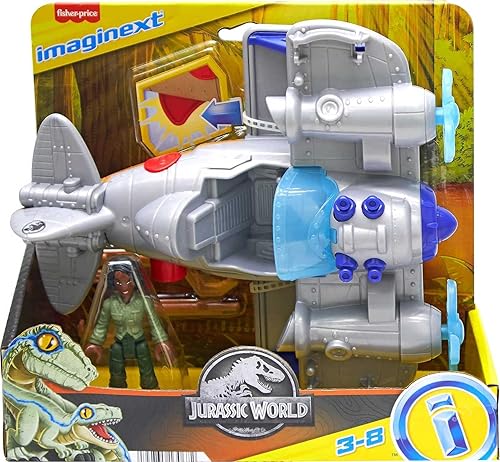 Miniatura 6 de Fisher-Price Imaginext Jurassic World Dominion Kayla Watts Figura y avión de juguete, rastreador de aire con proyectiles para niños preescolares a