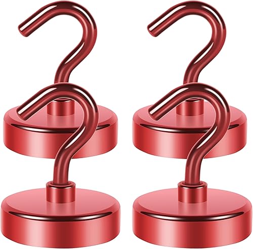 Vista 57 de Neosmuk Ganchos magnéticos resistentes, imanes fuertes con gancho para refrigerador, ganchos industriales súper resistentes de neodimio para colgar