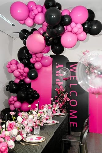 Miniatura 6 de FOTIOMRG Globos negros de 12 pulgadas, paquete de 50 globos de látex para fiesta de cumpleaños, graduación, baby shower, Halloween, día del padre,