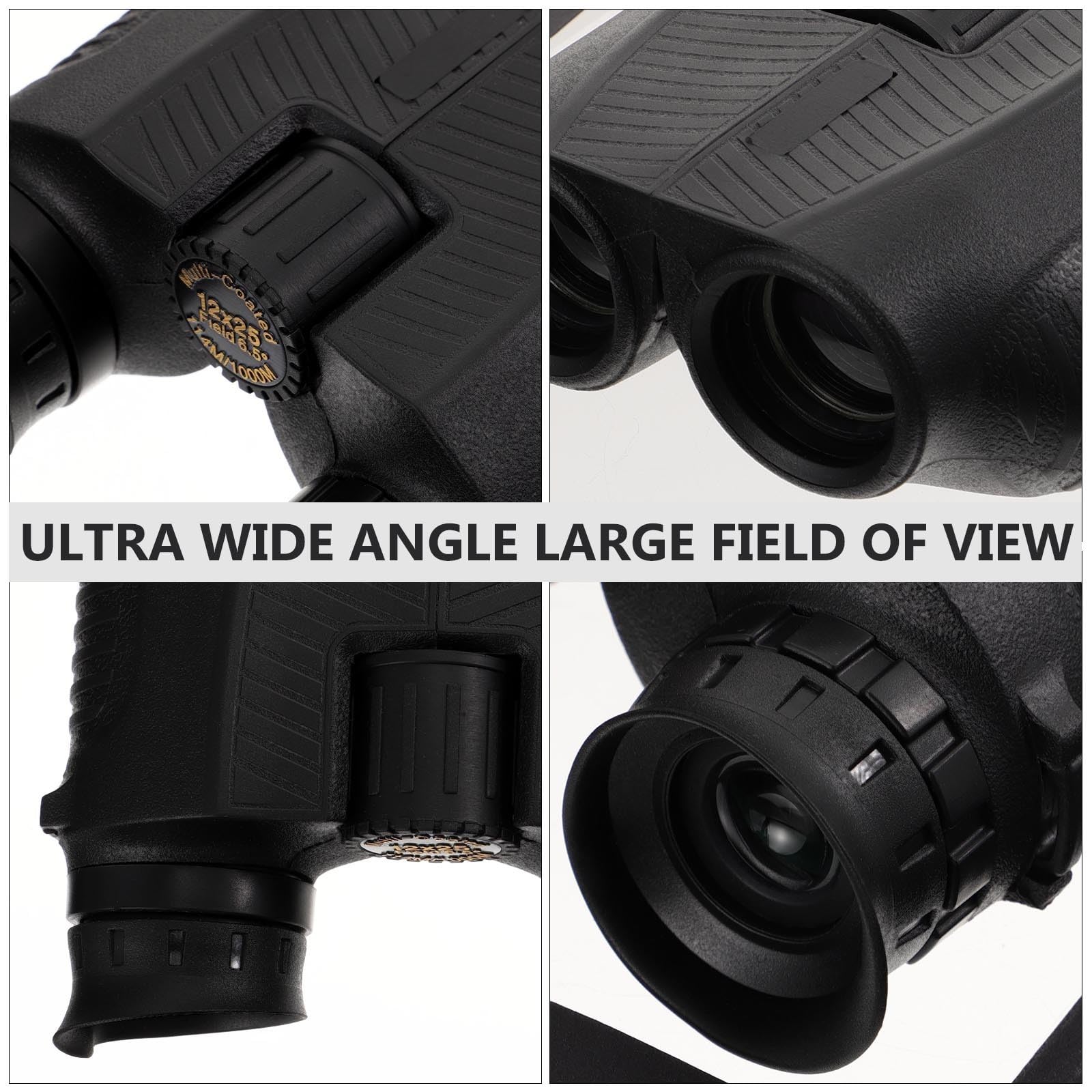 Binocolo Visione Notturna 12x25 Compatto e Portatile Lente da 25mm e Ampio Campo Visivo e Antiappannamento per Caccia e Birdwatching