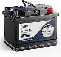 EBL Platinum AGM Battery Group 47R 12V 60Ah 660A CCA 100Min RC - Maintenance-Free Deep Cycle Car Battery