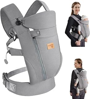 vrbabies New Upgrade Ergonomic Baby Carrier Newborn Toddler Wrap Carrier,Hands Free Baby Sitting Support Sling,Breathable,Perfect for Infants/Chest Sling for Babies Shower Gift(Dark Grey)