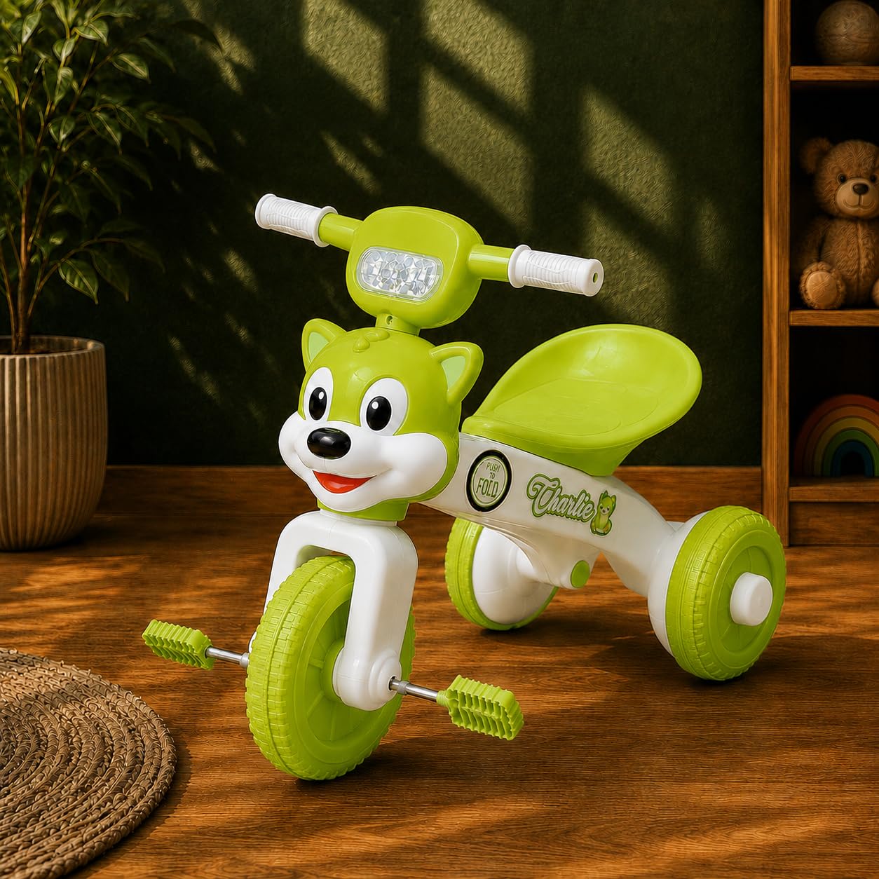 Foldable Kids Tricycle | Baby Cycle Ride On | Safe & Sturdy 3 Wheel Cycle for Kids | Indoor Outdoor Trike | Boys & Girls | 51x36x51 cm-image-31
