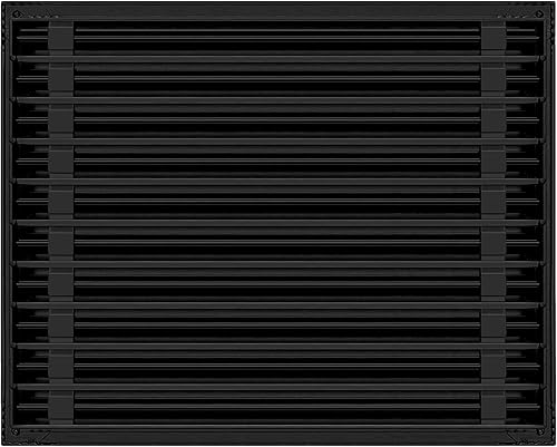 Miniatura 2 de BUILDMART - Cubierta de ventilación de CA moderna de 25x20 - Ventilación de aire negra decorativa - Difusor de ranura lineal estándar - Rejilla de