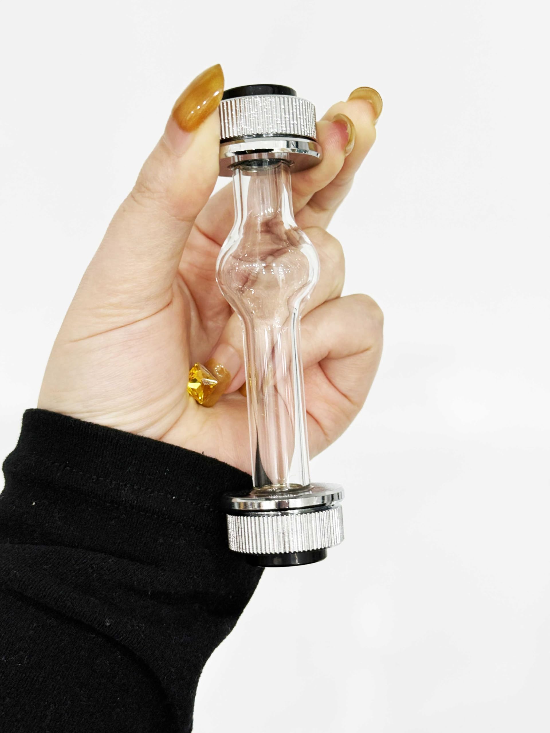 Rurka polarymetryczna 100 ml – szklana i metalowa, średnica 15 mm, pojemność próbki 20 ml