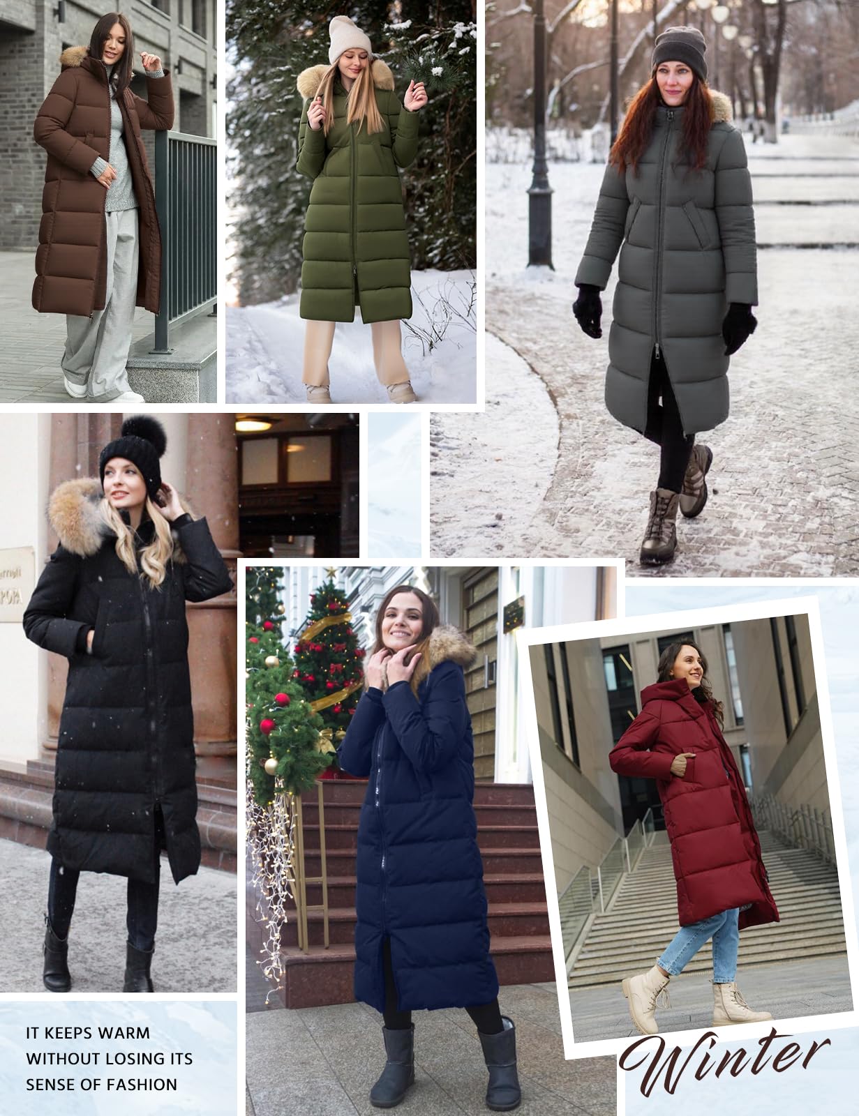 Tuopuda Manteaux Femme Long Manteau d'hiver Chaud pour Femme Blouson Hiver à Capuche Manches Longues Epaissé Vêtement d'extérieur d'hiver Rembourré Coupe-Vent