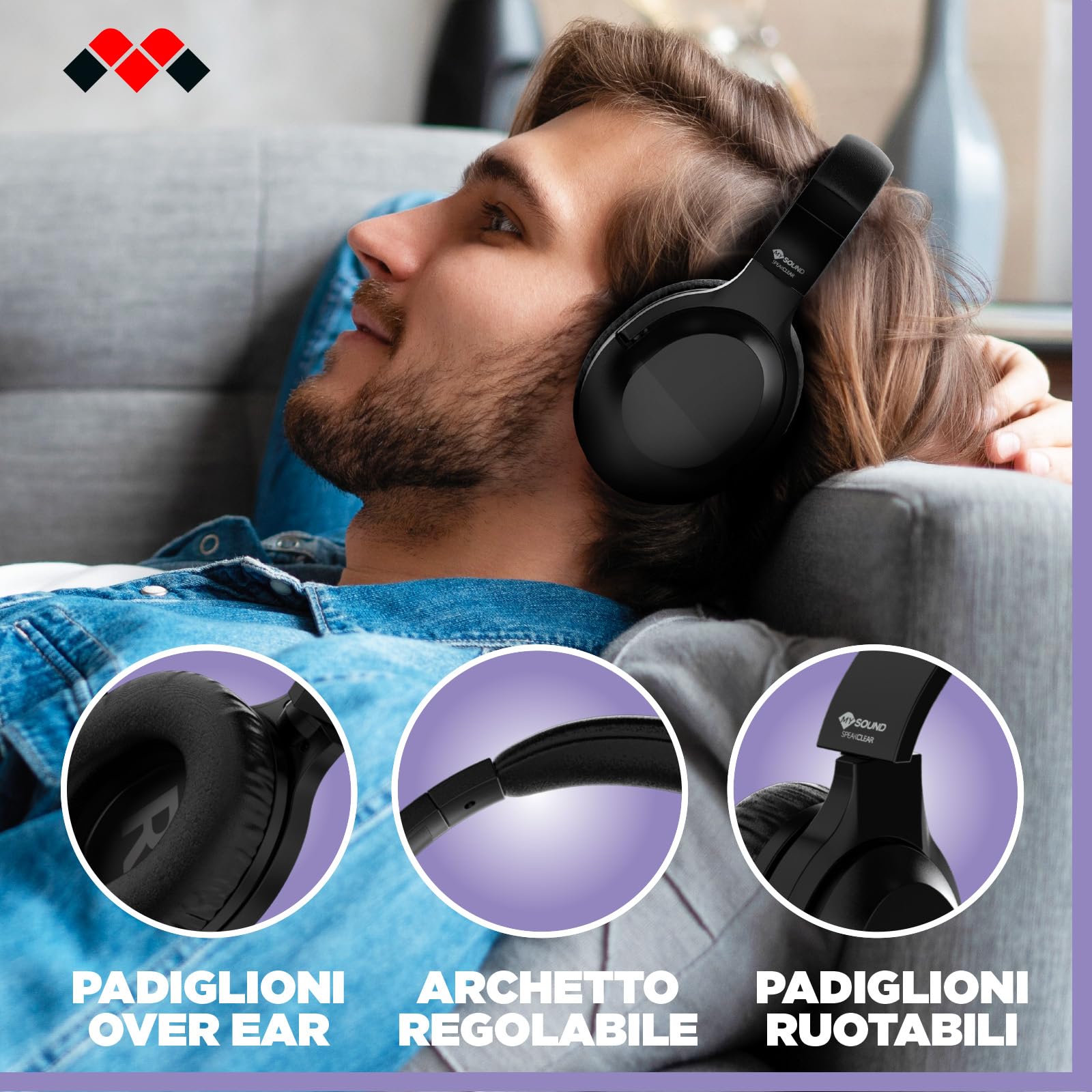 Meliconi MySound by Meliconi Speak Clear · Cuffie Bluetooth 5.3 — immagine 6 di 11