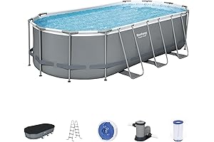 Bestway Power Steel Oval Above Ground Swimming Pool
