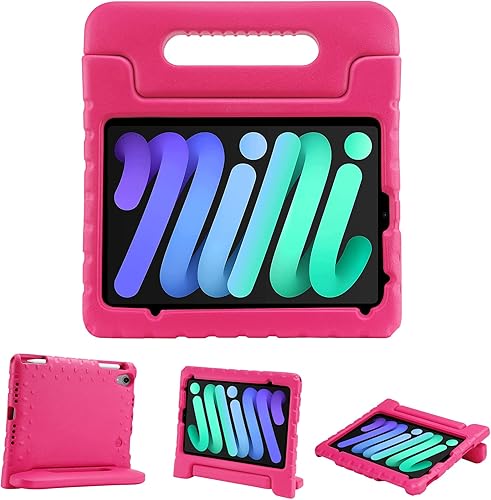 ProCase Funda infantil para iPad Mini de 6 generación de 8.3 pulgadas 2021, ligera funda para niños con soporte para lápices a prueba de golpes,