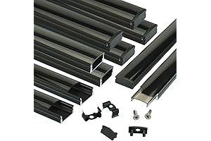 Muzata Black LED Channel System: Illuminate Darkness with Style