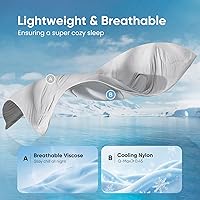 Vista 2 de Snuggle Sac Natural Viscose Cooling Comforter Queen Size, Lightweight Breathable Silky Cooling Bedding with Q-Max>0.45 for Bedroom, Home Decor, Hot