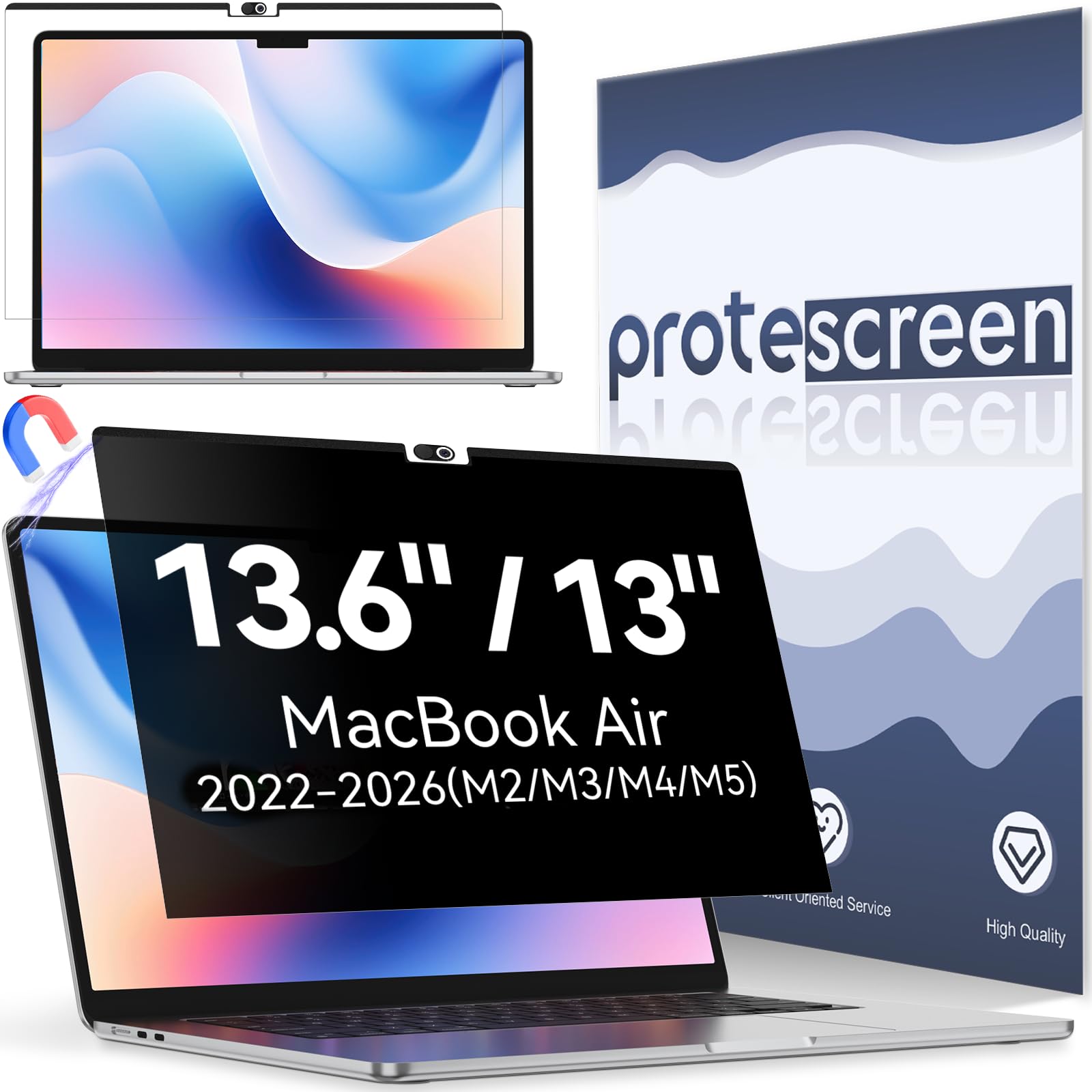 MacBook Air m5 覗き見防止フィルムとキーボードカバー付き Amazon | MacBook Air 13.6/13 (2022-2026、M2、M3、M4、M5) 用 覗き見