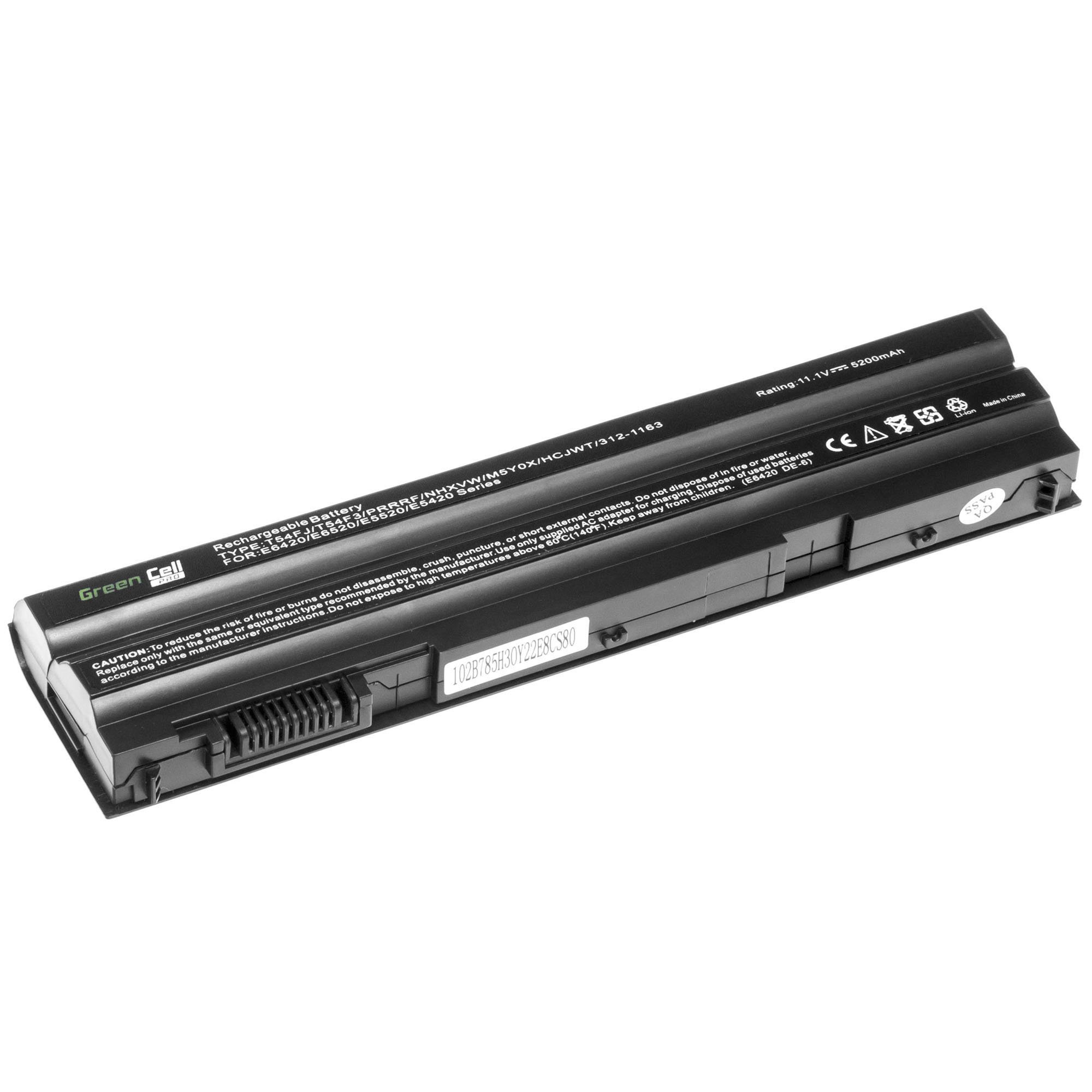 BATERÍA GREEN CELL PRO PARA DELL LATITUDE E5520 E6420 E6520 E6530 / 11,1V 5200MAH