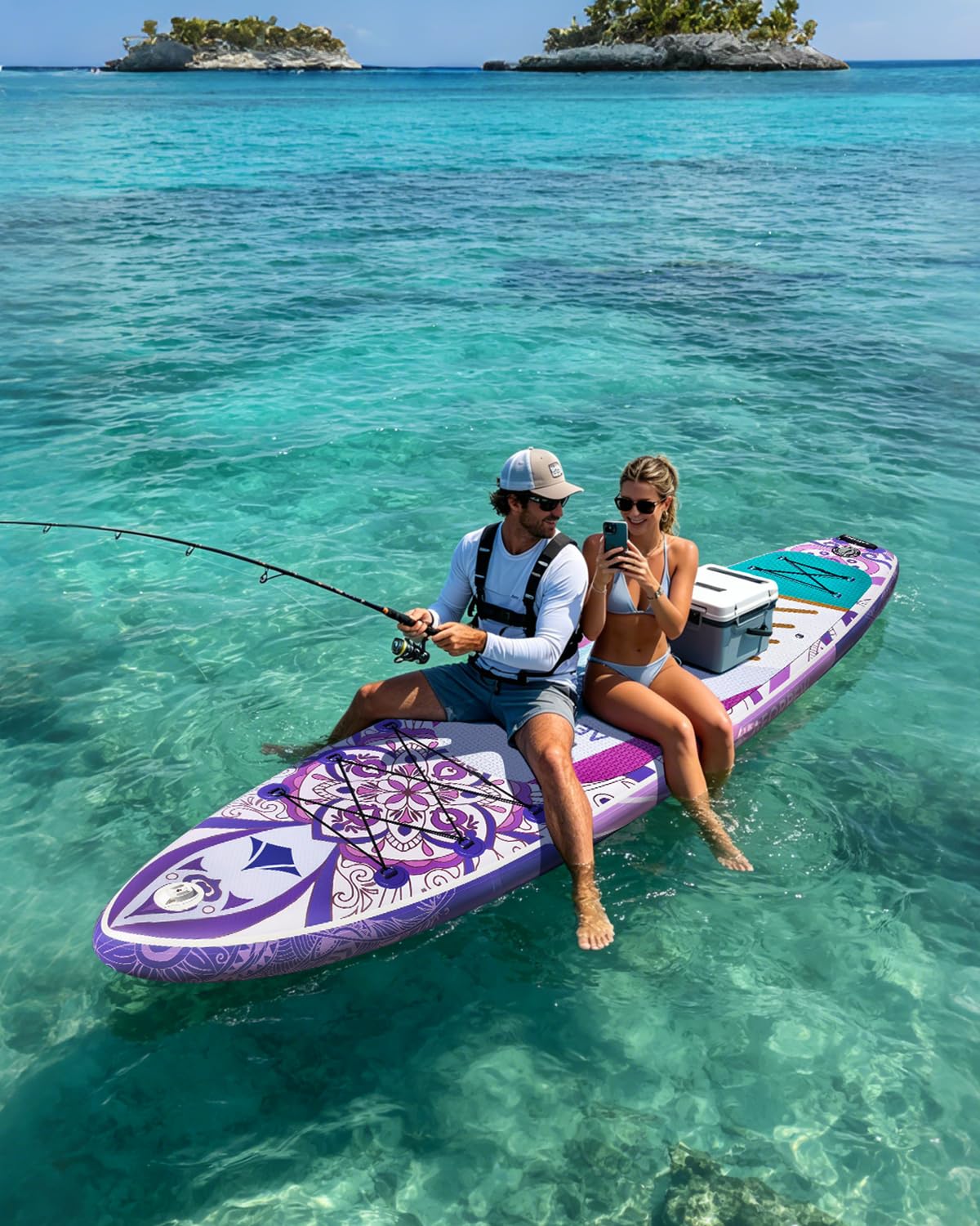 Tavola da paddle gonfiabile 86 cm SUP per donna con pagaia e zaino 100 l