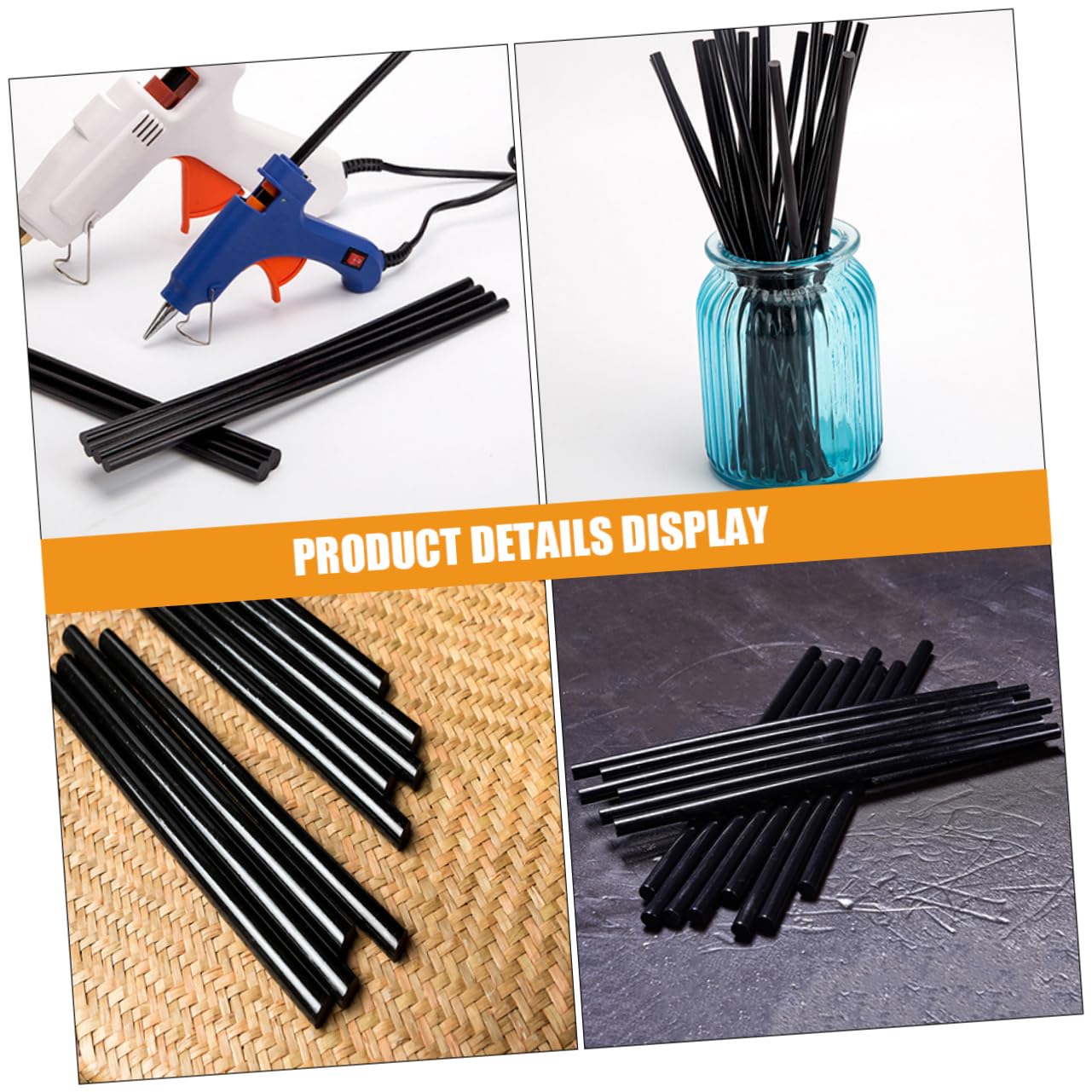 Xmas Hot Glue Sticks Bulk 100pcs Black EVA Resin Adhesive