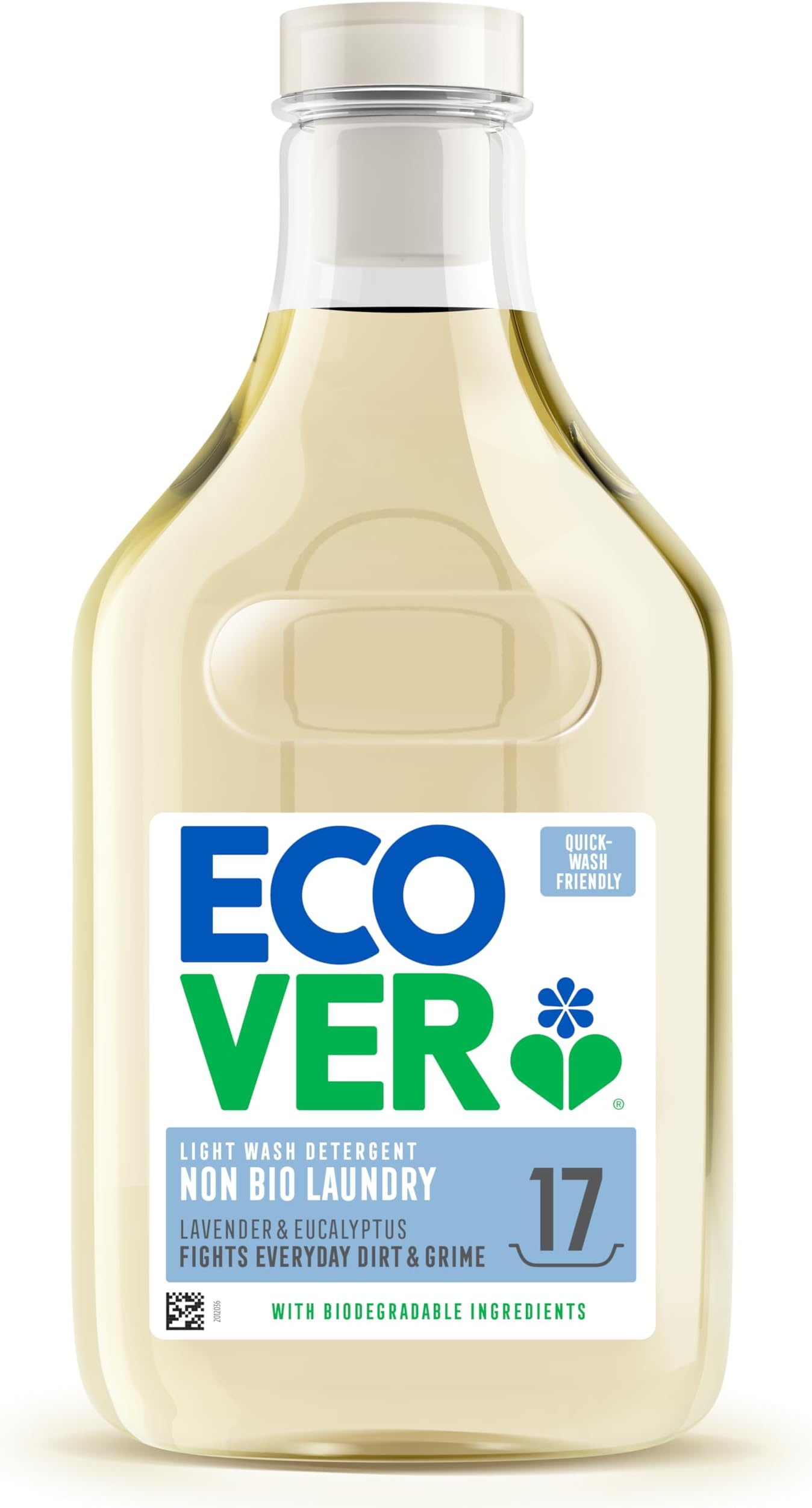 ECOVER Laundry Detergent, Lavender & Eucalyptus Scent, 50.1 fl oz (1,500 ml), Gentle on Skin, Plant Derived