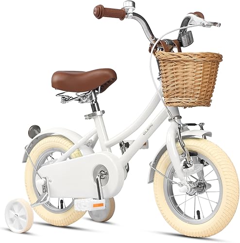 Glerc Little Molly - Bicicleta para niños de 12 a 20 pulgadas, bicicleta retro Cruiser para niñas y niños de 2 a 13 años, bicicleta para niños con