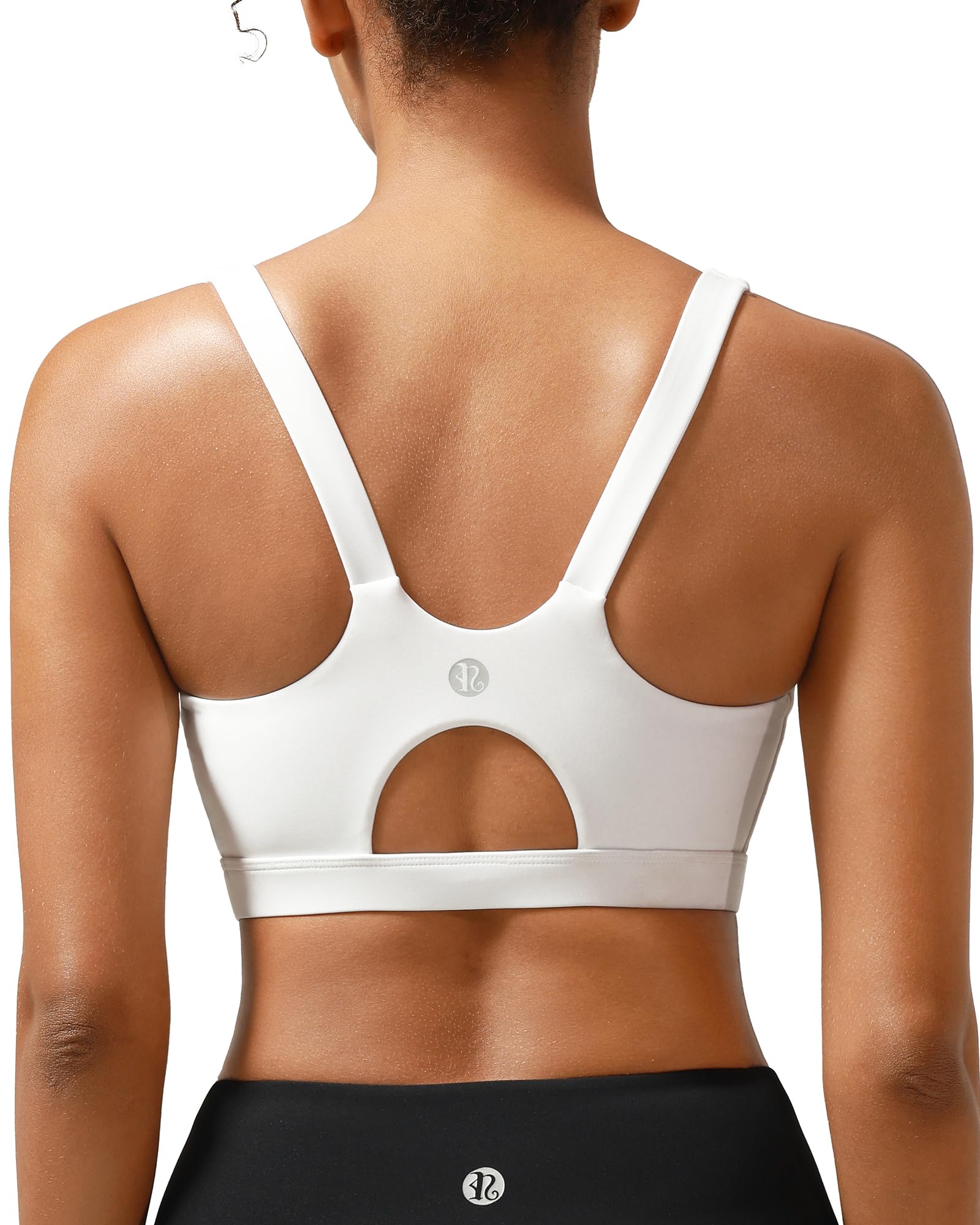 RUNNING GIRL Sports Bra for Women High Support, Molded Cup High Impact Sports Bras for Women with Sewn in Pads