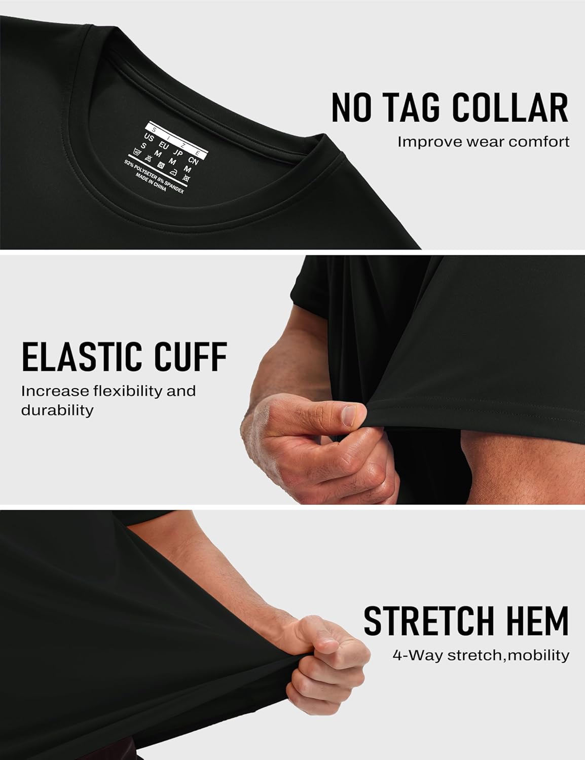 MAGCOMSEN 2 Pack Men's Short Sleeve Dry Fit Athletic Shirts UPF 50+ Running Gym Workout Tops Moisture Wicking Cooling Shirts - Image 5