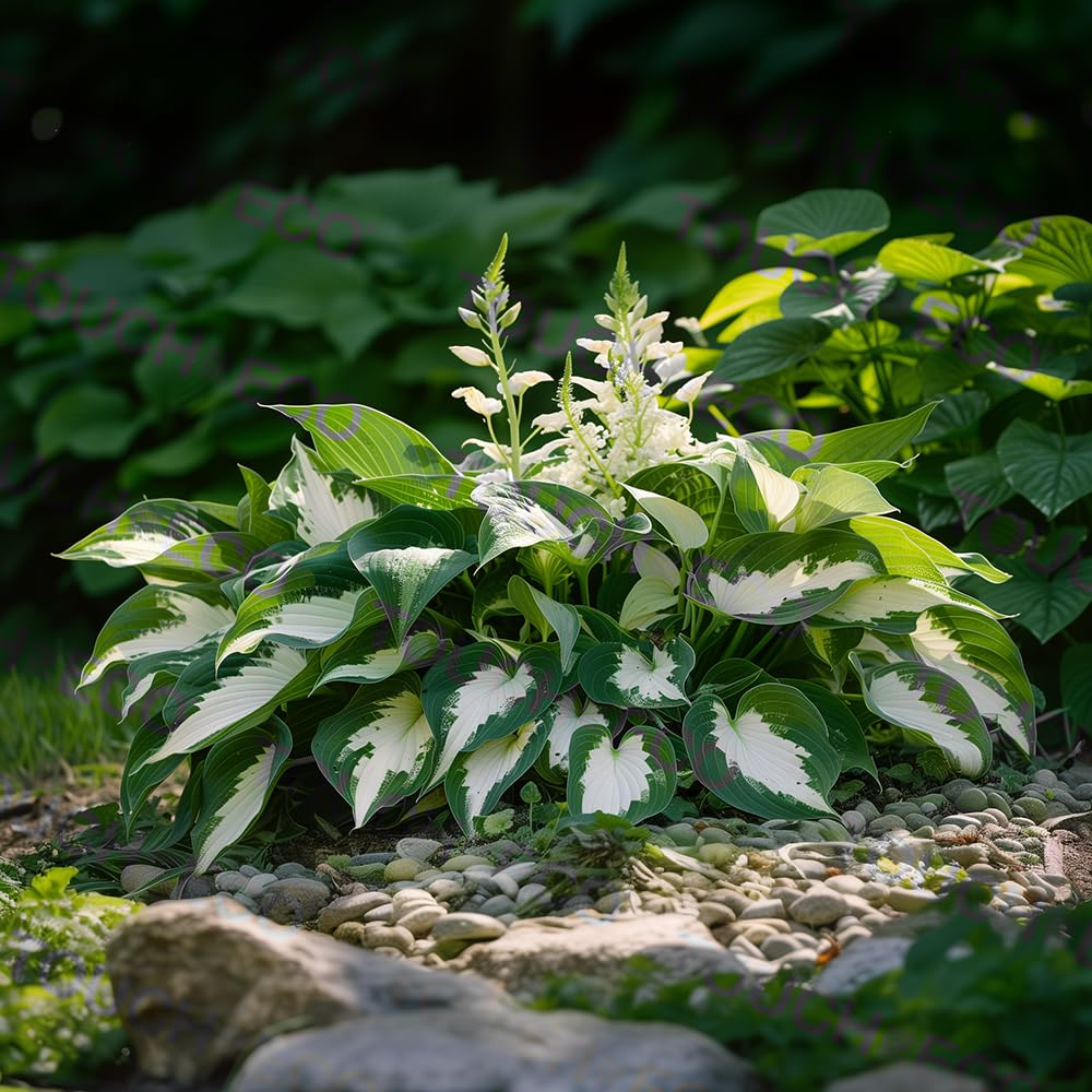 Amazon.com : 3 Pack Fire & Ice Hosta Bare Root Plants - for Borders,  Gardens, or Container plantings. Hard to Find & The Talk of The  Neighborhood, Dark Green Edges Transition to