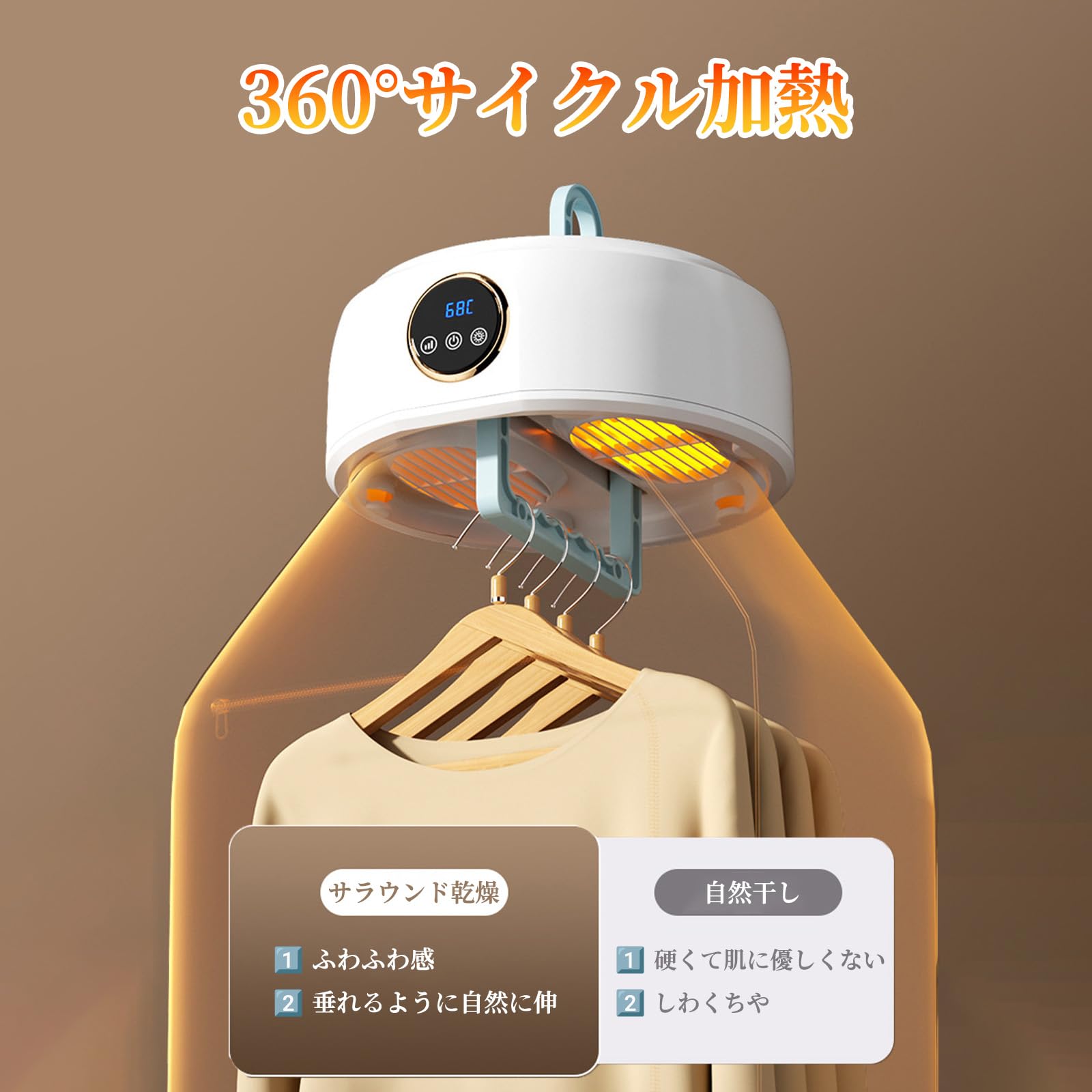 Amazon | GOATRIP 乾燥機 小型 ポータブル衣類乾燥機 室内乾燥機