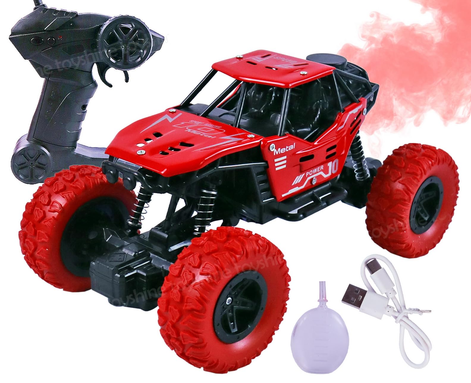 See full amazon price history chart for Toyshine 1:16 Scale 27Mhz Smoke Rock Crawler Monster RC Truck with Booster Spray Function All Terrain Stunt Racing Car Rechargeable Indoor Outdoor Toy Car - Red Toyshine 1:16 Scale 27Mhz Smoke Rock Crawler Monster RC Truck with Booster Spray Function All Terrain Stunt Racing Car Rechargeable Indoor Outdoor Toy Car - Red (B0D9QQ8Z9M) Amazon Price History, Amazon Price Tracker