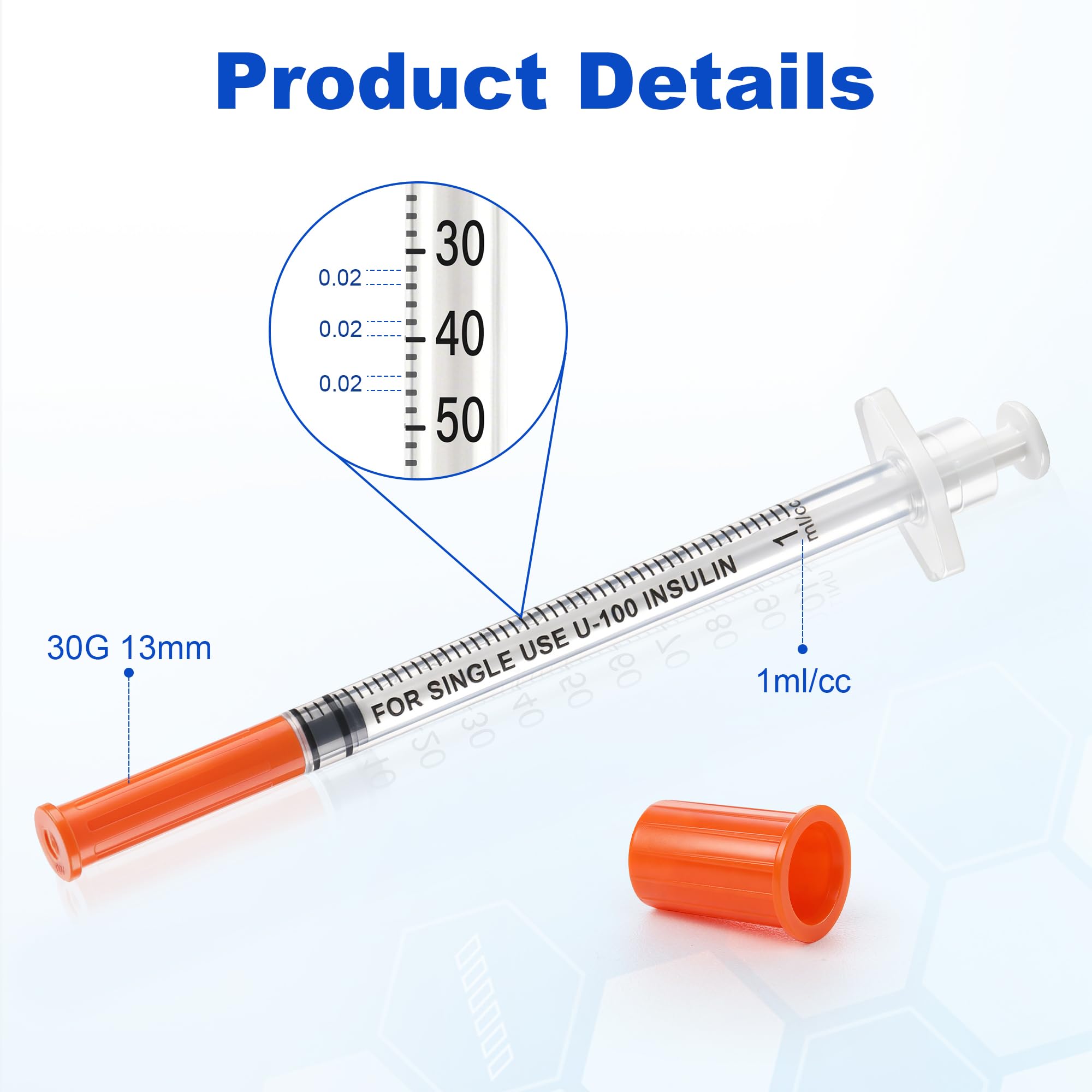 100 Stück 1ML30G 13mm Plastiktube mit Skala, Einzeln Versiegelt, Kunststoff Mehrzweck-Messwerkzeuge für Flüssigkeitstrennung,Laborzubehör,Pflanzenanbau